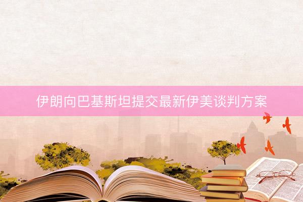 伊朗向巴基斯坦提交最新伊美谈判方案