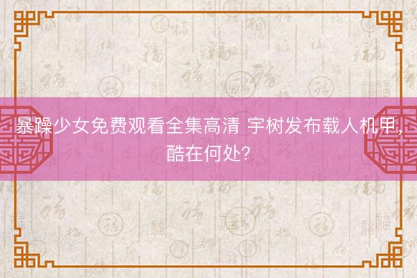 暴躁少女免费观看全集高清 宇树发布载人机甲，酷在何处？