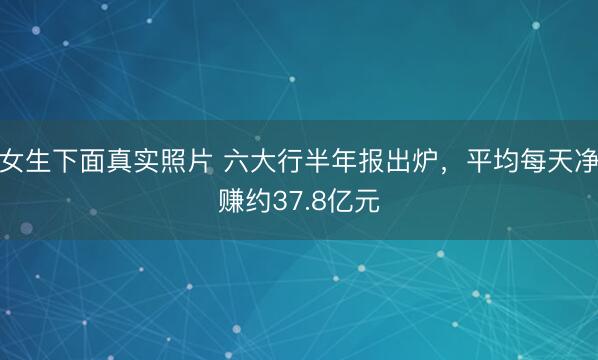 女生下面真实照片 六大行半年报出炉，平均每天净赚约37.8亿元