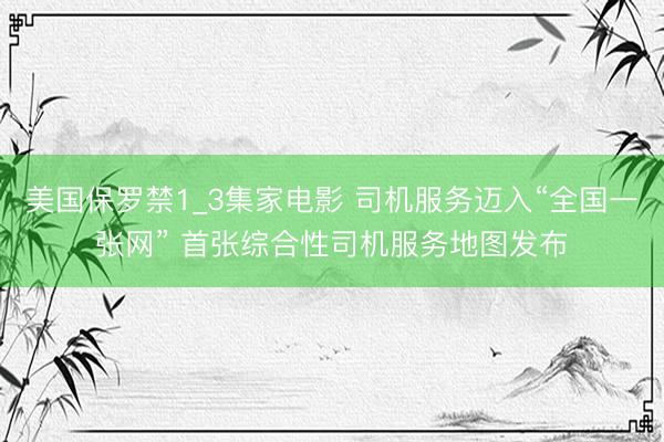 美国保罗禁1_3集家电影 司机服务迈入“全国一张网” 首张综合性司机服务地图发布