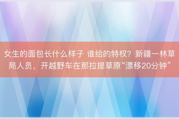 女生的面包长什么样子 谁给的特权?新疆一林草局人员,开越野车在那拉提草原“漂移20分钟”