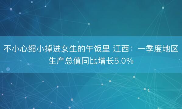 不小心缩小掉进女生的午饭里 江西：一季度地区生产总值同比增长5.0%