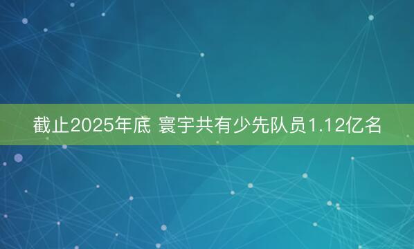 截止2025年底 寰宇共有少先队员1.12亿名