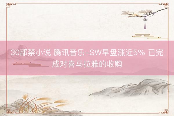 30部禁小说 腾讯音乐-SW早盘涨近5% 已完成对喜马拉雅的收购