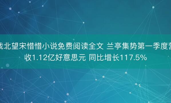 战北望宋惜惜小说免费阅读全文 兰亭集势第一季度营收1.12亿好意思元 同比增长117.5%