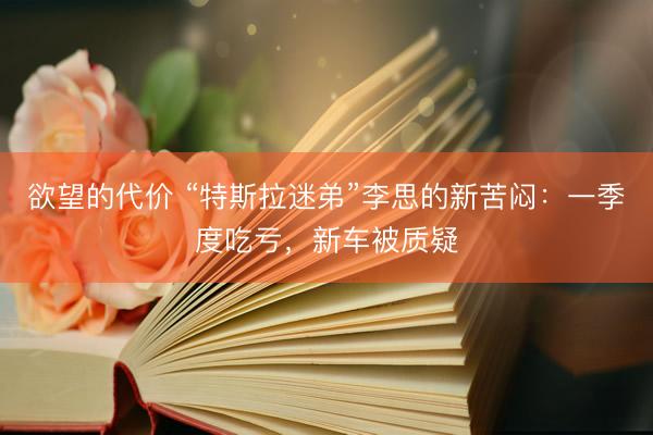 欲望的代价 “特斯拉迷弟”李思的新苦闷：一季度吃亏，新车被质疑