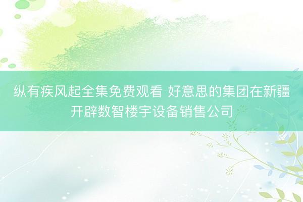 纵有疾风起全集免费观看 好意思的集团在新疆开辟数智楼宇设备销售公司